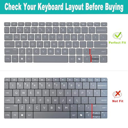 Keyboard Cover for HP OmniBook Ultra 14-fdo087nr &Flip 2-in-1 14" 14t-fh000 14-fh0047nr, OmniBook 5 16 Next Gen AI 16 16-fb0027nr/0037nr 16-bf000,OmniBook 7 Flip Next Gen AI 16 16t-au000-Clear - color: Clear