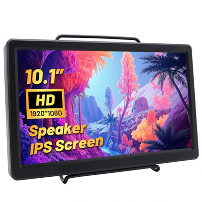 ELECROW 10.1 Inch Portable Monitor - IPS Capacitive Monitor with HD VGA Port，1920x1080P LCD Display Built-in Dual Speakers VESA Mount for Raspberry Pi 5/4/3, PS Xbox, Windows 11/10/8/7