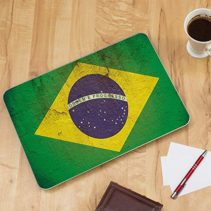 Flags | Custom Fit Made to Order Laptop Notebook Skin Vinyl Sticker Cover Decal Fits 13.3" 14" 15.6" 16" HP Lenovo Apple Mac Dell Compaq Acer Flag Brazil Grunge Distressed Country - color: Style 11