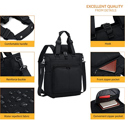 mygreen Tokyo Tote Messenger Backpack Convertible Tote Bag and Backpack, Fits 15.6" Laptop - color: Black-216