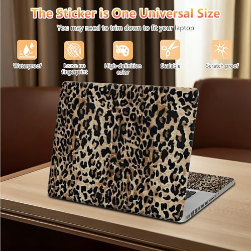 10 inch Laptop Sleeve with Laptop Skin Sticker Set – Slim Protective Case with Smooth Zipper, Lightweight Tablet & Notebook Sleeve for Travel & Daily Carry, Leopards - color: Leopards, size: 10 inch