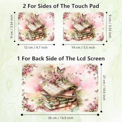 Laptop Skin Sticker Decal, Universal Reusable Vinyl Laptop Cover for 12" 13" 13.3" 14" 15" 15.4" 15.6" Notebook PC, Waterproof Scratch-Resistant with 2 Wrist Pads, Easy to Apply & Remove,Art Books - color: Art Books