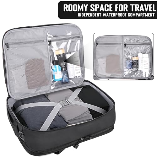 HILOMON Travel Messenger Laptop Bag 17.3 Inch Carry on Large Tactical Briefcase YKK-Zipper Waterproof Computer Bags for Travel Work Business Overnight