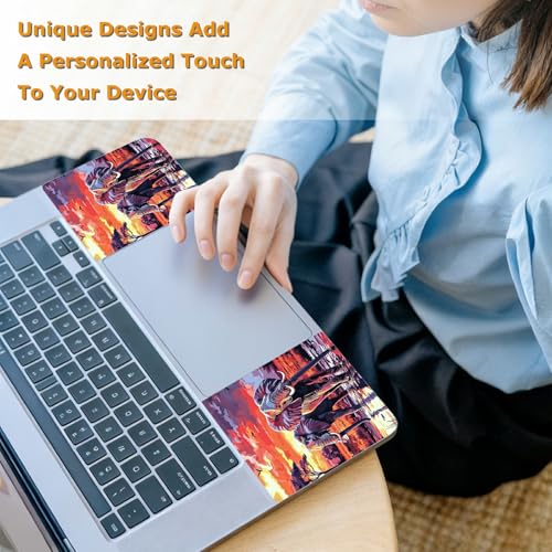 Universal Laptop Skin Sticker with 2 Wrist Pad Decals, 3-Piece Removable Vinyl Laptop Cover, Elephants Sunset Waterproof Anti-Scratch, Easy-Trim Fit for 13.3" 14" 15.6" Laptops - color: Elephants Sunset