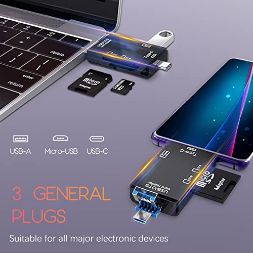 Micro SD Reader for Android Phone, USB-C SD Card Reader for Camera, USB Card Read for PC Macbook and Laptop