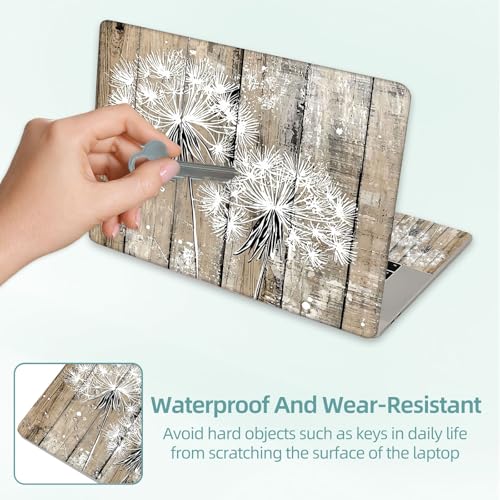 Universal Laptop Skin Decal, 3-Piece Vinyl Protector for 12 13 14 15.6" Notebook, Waterproof Anti-Scratch, Easy Trim & Bubble-Free Finish, Two Dandelions - color: Two Dandelions