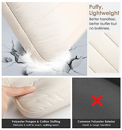 MoKo 9-11 Inch Puffy Tablet Sleeve Bag Padded Protetive Carrying Case | Fits iPad Pro 11-inch M5, iPadAir 11-inch M4, iPad A16, iPad 10th/Air 5/4th 10.9 and Tab S8/S9 11, Milky White - color: Milk White, style: 9 - 11 Inches