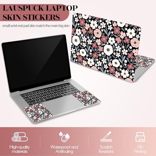 Laptop Notebook Skin Sticker Cover Decal, 13" 13.3" 14" 15" 15.4" 15.6 inch Laptop Vinyl Skin Sticker Cover Art Protector Netbook, Cute Floral - color: Cute Floral