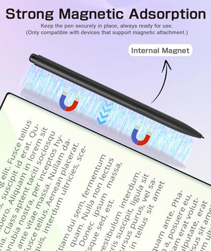 Ciscle Magnetic EMR Stylus Compatible with Remarkable 2, Replacement Digital Pen with Eraser, 4096 Pressure Levels, Palm Rejection, Tilt Support, for Remarkable/Samsung/Wacom/Onyx EMR Devices-5 Tips - style: Black Pen with 5 Tips