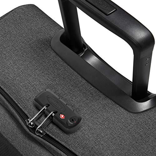 Eastpak Tranverz L – 121L Large Wheeled Luggage with Dual Compartments, TSA Lock, Compression Straps & Smooth-Wheeling System, Black Denim - color: Black Denim, size: 121 Liter Checked Bag