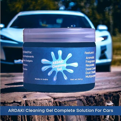 Car Cleaning Gel Multipurpose Car AC Vent Interior Dust Cleaning Gel Jelly Car Interior Keyboard PC Laptop Electronic Gadget Cleaning Kit with Fregrance (Cleaning Gel + Windshield Tablet)