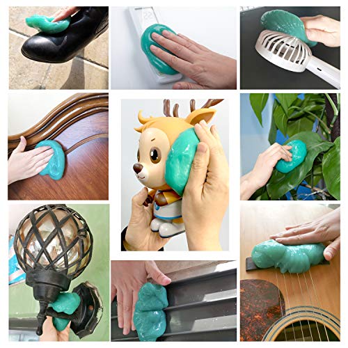 ASFSKY Keyboard Cleaning Gel Dust Removal Cleaner | For Keyboard Crevices, Car Interior, Office and Electronics - color: Green