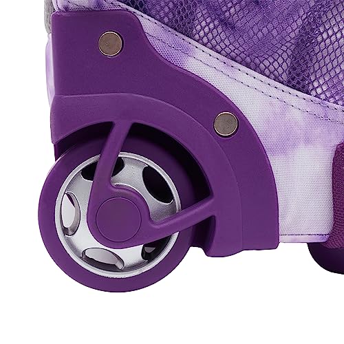 Travelers Club 18" Rolling Backpack with Shoulder Straps, Purple Tye - color: Purple Tie, size: 18 Inch