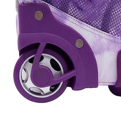 Travelers Club 18" Rolling Backpack with Shoulder Straps, Purple Tye - color: Purple Tie, size: 18 Inch