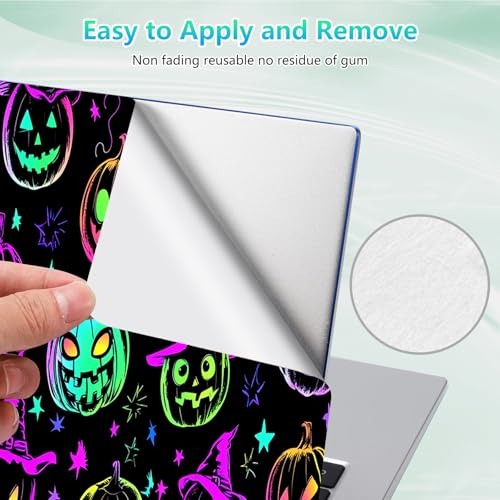 Laptop Skin Sticker Decal 12"-15.6" Universal Laptop/Notebook/Netbook Vinyl - Waterproof Scratch Resistant,Fits HP Dell Lenovo MacBook,2 Free Wrist Pads,Easy Apply & Remove,Glitter Pumpkin - color: Glitter Pumpkin