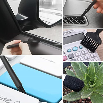 9 in 1 Anti Static Brushes Small Cleaning Kit Multi-Purpose Nylon Brush for Keyboard, PC Motherboards, Camera, Phone, Laptop, MacBook, Computer | 9 nylon anti-static brushes for cleaning keyboards, PCs cameras and electronics without scratching delicate s
