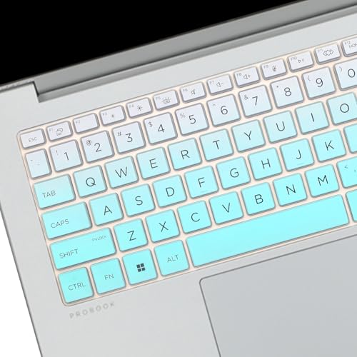 Keyboard Cover for 2026 2025 2024 HP ProBook 440 G11 14 inch Laptop &ProBook 445 G11 14-inch Laptop Accessories Keyboard Protective Cover Skin (NOT Fit HP ProBook 440 445 G10/G9/G8/G7/G6/G5)-OmbreMint - color: OmbreMint