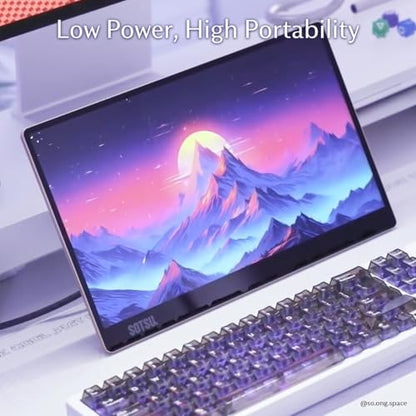 SOTSU FlipAction Go 14" Premium Portable Monitor for Laptop | FHD | USB-C | 1080p | 400 Nits | 100% sRGB, Pivoting Screen, Tempered Glass, Mini HDMI | 5W Speakers | Landscape & Portrait Display