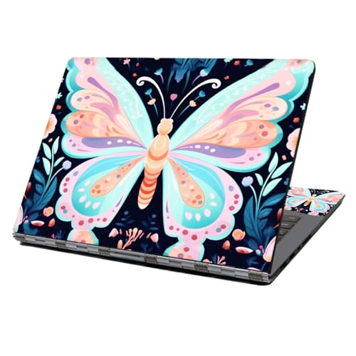 Laptop Skin Sticker Decal,12" 13" 13.3" 14" 15" 15.4" 15.6 inch Laptop Skin Sticker Cover Art Decal Protector Notebook PC (Colorful Big Butterfly) - color: Colorful Big Butterfly