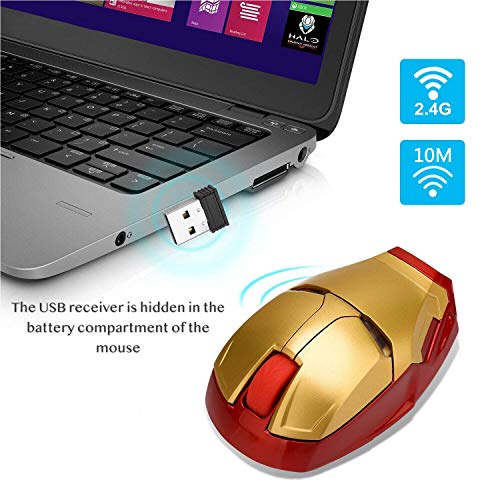 Cool Wireless Mouse, 2.4 G Portable Ergonomic Optical Wireless Mouse with USB Receiver | for Notebook PC Laptop Computer MacBook | with 8G USB Flash Drive | 3 Adjustment Levels