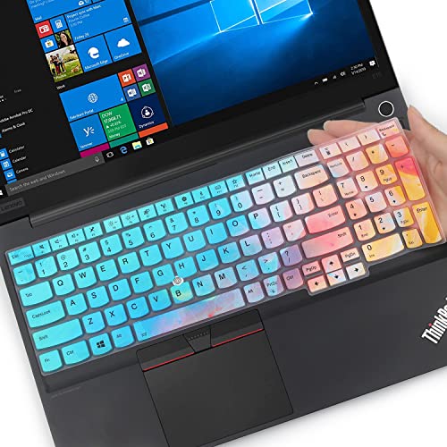 Keyboard Cover for 15.6" Lenovo ThinkPad E15 Gen 4/3/2, ThinkPad L15 Gen 2/1, ThinkPad T15 T15p T15g P15 P15s P15v Gen 3/2/1, ThinkPad E580 E590 E595 L580 L590 P52 P53 P72 P73 T570 T575 T580 T590 - color: Colorful