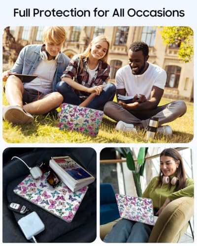 Fintie Case for MacBook Neo 13 Inch A3404 2026, Colorful Butterfly | Snap-On Hard Shell Cover, Ultra-Thin, Slim Fit, Lightweight - color: Colorful Butterfly