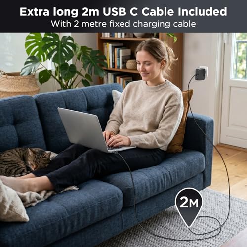 65W USB C Power Adapter，Type C Power PD Wall Fast Charger Compatible with Huawei Matebook,MacBook Pro/Air,Lenovo Chromebook,Dell XPS,HP Spectre,Acer Chromebook and Any Laptops or Smart Phones