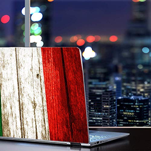 Flags | Custom Fit Made to Order Laptop Notebook Skin Vinyl Sticker Cover Decal Fits 13.3" 14" 15.6" 16" HP Lenovo Apple Mac Dell Compaq Acer Flag Italy Grunge Distressed Country - color: Style 18