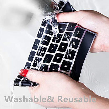 Se7enline Compatible with MacBook Air 13 inch 2018/2019/2020/2021/2022/2023/2024 Keyboard Protector Cover for MacBook Air 13-Inch Touch ID with Retina Display M1 A2337/A2179 US Layout,Aqua Blue - color: Aqua Blue