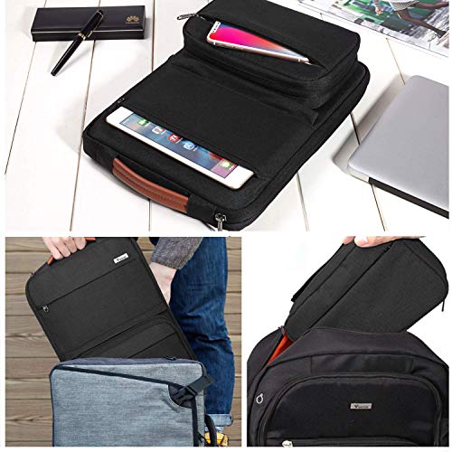 Voova Laptop Sleeve Case 15.6 Inch Compatible with MacBook Air 15 M2/M3/M4, MacBook Pro 15/16, 15-16" Hp Lenovo Dell Acer Asus, 2 in 1 Waterproof Computer Bag with Detachable Accessory Pouch, Black - color: Black, size: 15-16 Inch (15.7 x 11.8 x 1.2 in)