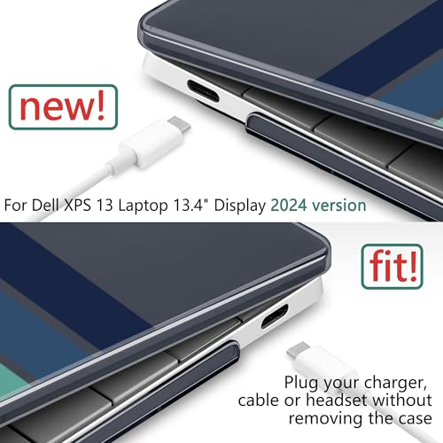 Batianda Retro Stripes Case for Dell XPS 13 Laptop 2024 2025 | Fits Model 9340/9345/9350 13.4" Display, Lightweight Slim Hard Shell Protection for Men, Women, and Students - color: Stripe