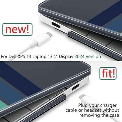 Batianda Retro Stripes Case for Dell XPS 13 Laptop 2024 2025 | Fits Model 9340/9345/9350 13.4" Display, Lightweight Slim Hard Shell Protection for Men, Women, and Students - color: Stripe