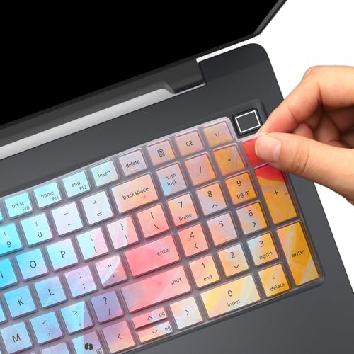 Keyboard Cover for 16" Dell Pro 16/Pro 16 Plus/Pro Max 16 PB16250 PB16255 PC16250 PC16255 MC16250 MC16255 & Pro Max 18 Plus MB1825 (NOT FIT Pro 16 Premium, Dell Pro 3/5/7 16")-Stylish Colorful - color: Colorful