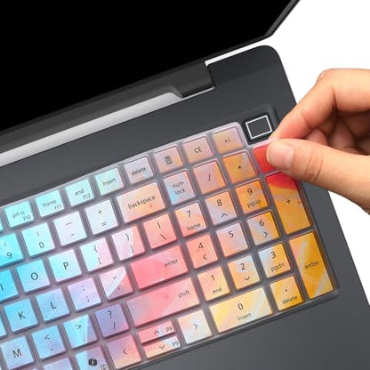 Keyboard Cover for 16" Dell Pro 16/Pro 16 Plus/Pro Max 16 PB16250 PB16255 PC16250 PC16255 MC16250 MC16255 & Pro Max 18 Plus MB1825 (NOT FIT Pro 16 Premium, Dell Pro 3/5/7 16")-Stylish Colorful - color: Colorful