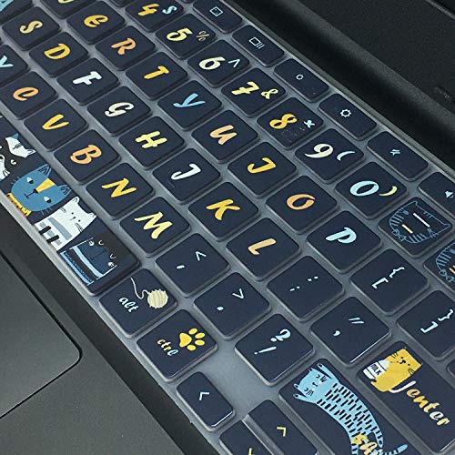 Silicon Keyboard Cover for 11.6" Lenovo Chromebook C330 C340, Flex 11, 100e 300e 500e N20 N21 N22 N23, 14" N42 N42-20, Cat - color: Cat