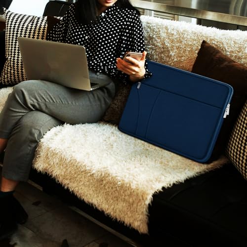 Laptop Sleeve 14 inch, Slim Traveling Laptop Case Cover with Zippered Pocket, Shockproof Protective Carrying Briefcase Computer Bag for 14" MacBook Air/Pro, HP, Dell, Lenovo, Acer, Deep Blue - color: Deep Blue, size: 14 inch