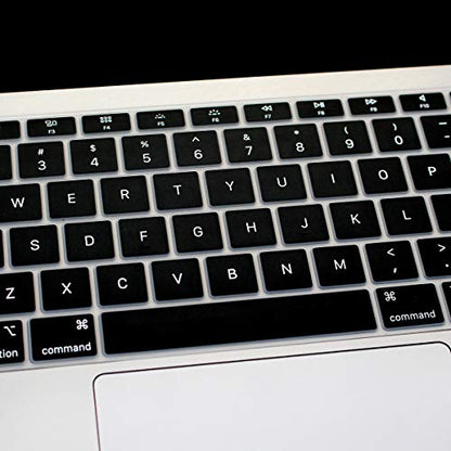 Se7enline for MacBook Pro 13/16 inch Keyboard Cover 2019-2026,Gradient Blue | Silicone Waterproof Dustproof Durable Washable Laptop Accessories US Layout 2023 2022 2021 2020 2019 2018,Black - color: Black