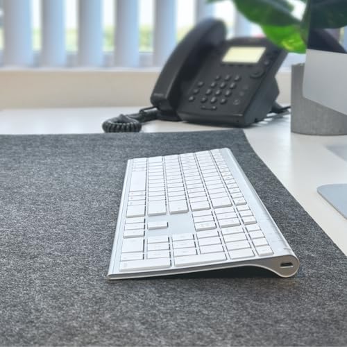 Macally Wireless Bluetooth Keyboard for Mac - Compatible Apple Keyboard or MacBook Pro/Air, iMac - Multi-Device, Up to 3 Devices with 110 Keys, 20 Shortcuts, Numeric Keypad, and Rechargeable - Silver - color: Aluminum Silver