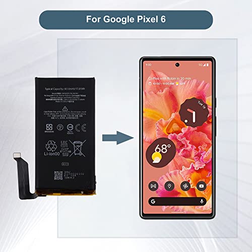 Replacement Battery GMSB3 Compatible with Google Pixel 6 GB7N6 G9S9B16 GMSB3 with Tools