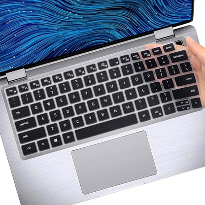 Keyboard Cover Skin for Dell Latitude 3440 3450 5450 5440 5430 5431 5420 14", Latitude 14" 7450 7440 7430 7420 7410 9420 9430, Latitude 16" 7650 7640, Latitude 9520 9510 7520 15.6" 2025-2022 -Bk - color: Black