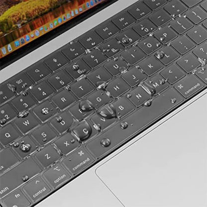 Keyboard Cover Ultra Thin for MacBook Air 13.6 inch M2 A2681 2022 & MacBook Pro 14/16 inch M1 Pro/Max A2442/A2485 2021, Waterproof TPU Protective Skin, Transparent