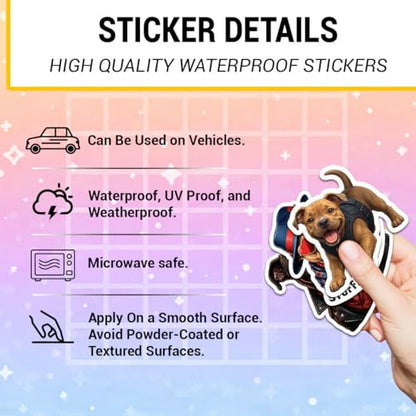 18PCS Pit Bull Dog Stickers – Funny Waterproof Vinyl Decals for Dog, Pitbull Lovers, Laptop, Scrapbook, Phone, Car, Water Bottles - color: Pitbull