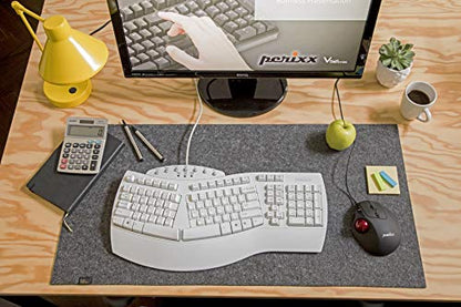 Perixx PERIBOARD-512W Periboard-512 Ergonomic Split Keyboard - Natural Ergonomic Design - White - Bulky Size 19.09"X9.29"X1.73", US English Layout - color: White, style: Wired