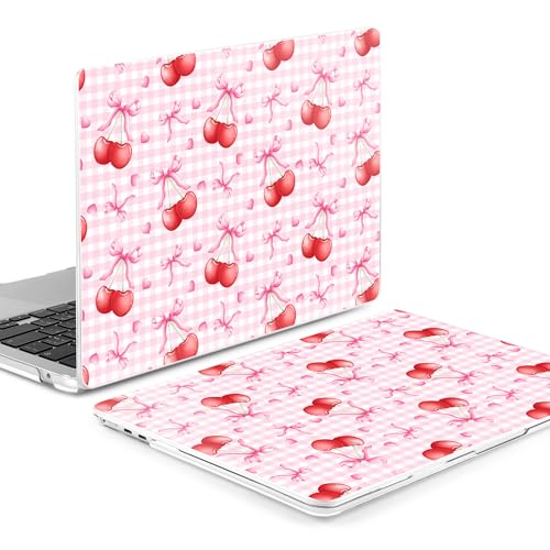 MEEgoodo Case for M5/M4/M3/M2 MacBook Air 13 inch Case 2026 2025 2024 2022, Fit Model A3449/A3240/A3113/A2681, Laptop Hard Shell Compatible with MacBook Air 13.6-inch, Cherry Bow Pattern - color: Cherry Bow Pattern
