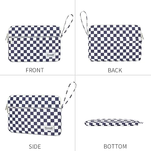 Canvaslife Laptop Sleeve Case Cover with Pocket for MacBook Pro 14 inch and 14 inch-14.4 inch HP, Lenovo, Dell, ASUS, Acer Notebook Computer (Deep Blue Checker) - color: Deep Blue Checker, size: 14 inch / 14.0 inch