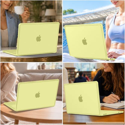 MOSISO Compatible with MacBook Neo Case 13 inch 2026 A3404 A18 Pro Chip | Anti-Cracking Cover Matte Finish Seamlessly Closes Protective Hard Shell Case Cover with TPU Bumper, Citrus - color: Citrus