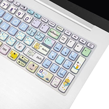 Keyboard Cover for Lenovo IdeaPad 320 330 330s 340s 520 720s 130 S145 L340 S340 15.6" 17.3"/ IdeaPad 3/Yoga C740 C940 15.6"/ ThinkBook 15/Lenovo-A12'' (Cute Cat) - color: Cute Cat