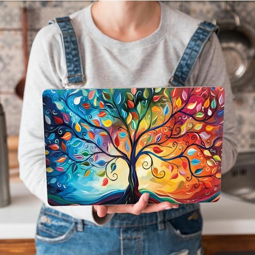 Universal Laptop Skin Sticker with 2 Wrist Pad Skins, Waterproof Scratch Resistant Vinyl Laptop Cover Decal, Cut to Fit for 11–15.6 Inch MacBook HP Dell Lenovo, Elegant Colorful Tree - color: Elegant Colorful Tree