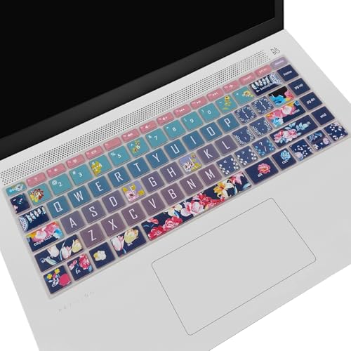 Keyboard Cover for HP 14" Laptop/HP Pavilion x360 14M-BA/CD 14M-DH 14-BF 14-cm 14-CF 14-DF 14-dk 14-DS 14-dq 14-FQ Series, 14-dq0020nr/dq0030nr, 14-fq1025nr/fq0033dx, Red Flower - color: Red Flower