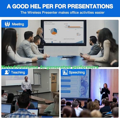 Presentation Clicker Wireless Presenter Remote USB Control Powerpoint PPT Clicker, Clicker RF 2.4GHz Presenter Remote Google Slide Advancer Powerpoint Clicker for Computer/Laptop/Mac/Keynote - color: A-Red